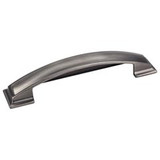 Hardware Resources 6-1/4" Overall Length Pillow Top Cabinet Cup Pull - Screws Included - 128 mm center-to-center Holes - Brushed Pewter - 436-128BNBDL