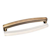 Hardware Resources 519-160ABSB 6-13/16" Overall Length Cabinet Pull - 160 mm center-to-center Holes - Screws Included - Antique Brushed Satin Brass