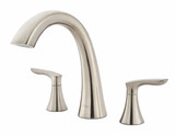 Pfister Weller Two Handle Roman Tub Faucet Trim - Brushed Nickel - RT6-5WRK