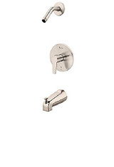 Pfister Pfirst Modern Tub and Shower Faucet Trim, Less Showerhead - Brushed Nickel - R89-070K