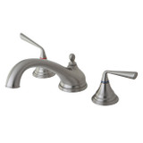 Kingston Brass Two Handle Roman Tub Filler Faucet - Brushed Nickel KS5538ZL