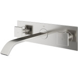 Vigo Titus Two Handle Wall Mount Bathroom Faucet In Brushed Nickel
