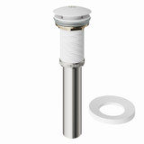 Vigo Vessel Bathroom Sink Pop-Up Drain And Mounting Ring In Matte White