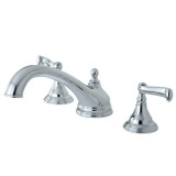 Kingston Brass Two Handle Roman Tub Filler Faucet - Polished Chrome KS5531FL