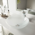 Vigo White Frost Glass Vessel Bathroom Sink - 16 1/2 inch
