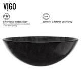 Vigo VG07051 Gray Onyx Glass Vessel Bathroom Sink - 16 1/2 inch