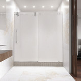 Vigo 56-60 in. W x 74 in. H Elan Adjustable Frameless Sliding Shower Door with Chrome Hardware