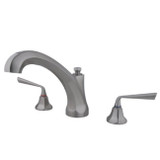 Kingston Brass Two Handle Roman Tub Filler Faucet - Brushed Nickel KS4328ZL