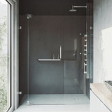 Vigo VG6042RBCL36 Pirouette Adjustable Frameless Pivot Shower Door with oil rubbed bronze Hardware