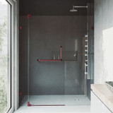 Vigo VG6042RBCL60 Pirouette Adjustable Frameless Pivot Shower Door with oil rubbed bronze Hardware