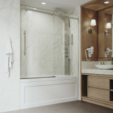 Vigo 56-60 in. W x 74 in. H Luca Adjustable Frameless Sliding Shower Door with Chrome Hardware
