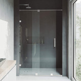 Vigo 62-64 in. W x 73 in. H Ryland Adjustable Frameless Sliding Shower Door with stainless steel Hardware
