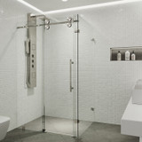 Vigo VG6051STCL60 Winslow Frameless Sliding Door Shower Enclosure with stainless steel Hardware