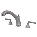 Kingston Brass Two Handle Roman Tub Filler Faucet - Brushed Nickel KS4328HL