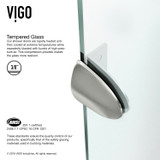 Vigo VG6061BNCL38W Verona Frameless Neo-Angle Shower Enclosure With Base and with Brushed Nickel Hardware