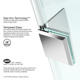 Vigo VG6062CHCL40W Piedmont Frameless Neo-Angle Shower Enclosure With Base and with Chrome Hardware