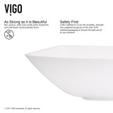 Vigo Hyacinth Matte Stone Vessel Bathroom Sink Set With Niko Vessel Faucet In Brushed Nickel - 13 3/4 inch
