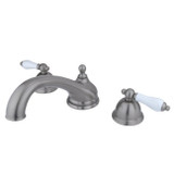 Kingston Brass Two Handle Roman Tub Filler Faucet - Brushed Nickel KS3358PL