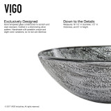 Vigo Titanium Glass Vessel Bathroom Sink Set With Linus Vessel Faucet In Brushed Nickel - 16 1/2 inch