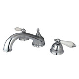 Kingston Brass Two Handle Roman Tub Filler Faucet - Polished Chrome KS3351PL
