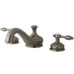 Kingston Brass Two Handle Roman Tub Filler Faucet - Brushed Nickel KS3338TAL