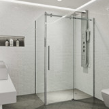 Vigo VG6052CHCL3248 Alameda 32X48 Frameless Sliding Door Shower Enclosure In Chrome