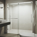 Vigo Ferrara 60x74 Adjustable Frameless Sliding Shower Door In Chrome