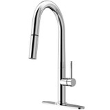 Vigo VG02029CHK1 Greenwich Pull-Down Spray Kitchen Faucet With Deck Plate In Chrome