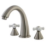 Kingston Brass Two Handle Roman Tub Filler Faucet - Brushed Nickel KS2368PX