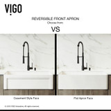 Vigo VG15787 All-In-One 33" Casement Front Matte Stone Farmhouse Apron Kitchen Sink Set With Laurelton Faucet In Matte Black, Strainer And Soap Dispenser