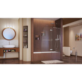 DreamLine Aqua Ultra 48 in. W x 58 in. H Frameless Hinged Tub Door in Chrome