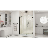 DreamLine Unidoor 57-58 in. W x 72 in. H Frameless Hinged Shower Door with Support Arm in Satin Black