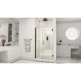 DreamLine Unidoor 46-47 in. W x 72 in. H Frameless Hinged Shower Door with Shelves in Oil Rubbed Bronze