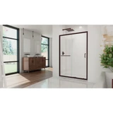 DreamLine Infinity-Z 44-48 in. W x 72 in. H Semi-Frameless Sliding Shower Door, Clear Glass in Oil Rubbed Bronze