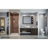 DreamLine Elegance 32 1/4 - 34 1/4 in. W x 72 in. H Frameless Pivot Shower Door in Brushed Nickel