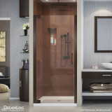 DreamLine Elegance 35 3/4 - 37 3/4 in. W x 72 in. H Frameless Pivot Shower Door in Oil Rubbed Bronze
