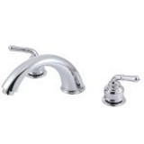 Kingston Brass Two Handle Roman Tub Filler Faucet - Polished Chrome KC361