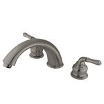 Kingston Brass Two Handle Roman Tub Filler Faucet - Brushed Nickel KB368