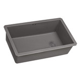 Ruvati 32 x 19 inch epiGranite Undermount Granite Composite Single Bowl Kitchen Sink – Urban Gray – RVG2033UG