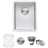 Ruvati 14-inch Undermount Bar Prep Sink 16 Gauge Rounded Corners Stainless Steel Single Bowl - RVH7114