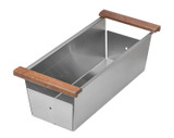 Ruvati Workstation Sink Replacement Colander 17 inch Stainless Steel with Wooden Handles - RVA1317