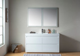 Vanity Art 60 Inch Single Sink Bathroom Vanity With Resin Top