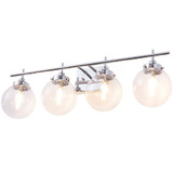 Vanity Art 10104CH Modern Globe 4 Light Vanity Light - Chrome