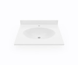 Swanstone CH02225.010 Chesapeake 22 x 25 Single Bowl Vanity Sink & Counter Top in White