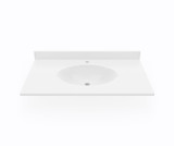 Swanstone Chesapeake 37" W x 22" D Single Bowl Vanity Sink & Counter Top in White - CH02237.010
