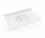 Swanstone Chesapeake 22 x 37 Single Bowl Vanity Sink & Counter Top in White - CH02237.010