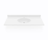 Swanstone CH02249.010 Chesapeake 22 x 49 Single Bowl Vanity Sink & Counter Top in White