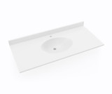 Swanstone Chesapeake 22 x 49 Single Bowl Vanity Sink & Counter Top in White - CH02249.010