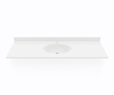Swanstone Chesapeake 61" W x 22" D Single Bowl Vanity Sink & Counter Top in White - CH02261.010