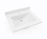 Swanstone Contour 22 x 25 Single Bowl Vanity Sink & Counter Top in White - CV02225.010